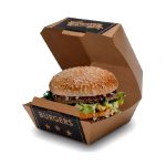 جعبه همبرگر درب از بالا